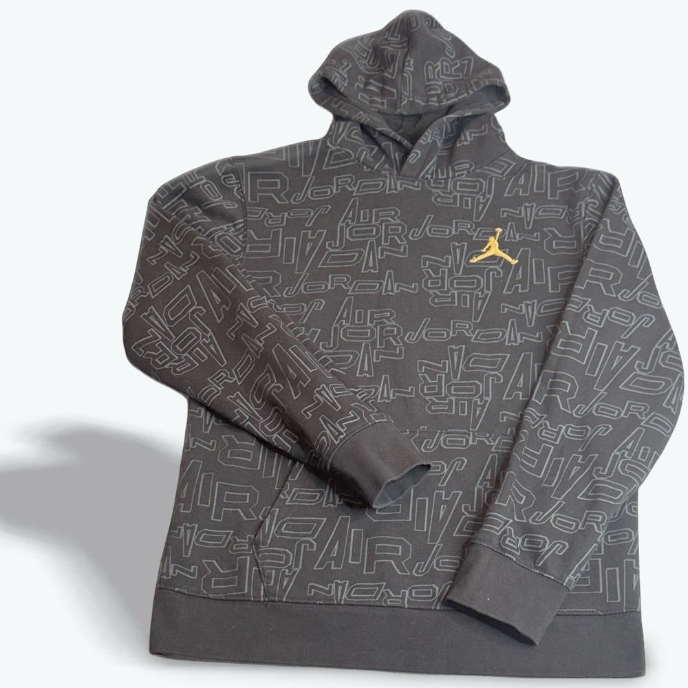 Kids Nike Air Jordan Essentials Take Flight Black Hoodie Size:‎ XL 13-15 Yrs
